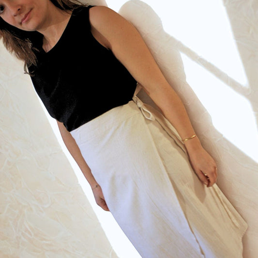 Jupe longue en coton | Taille unique ajustable