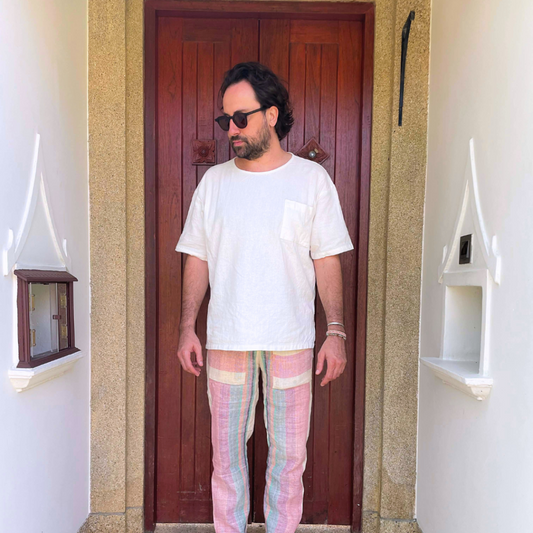 T-shirt homme coton - Coupe oversized inspiration tunique asie