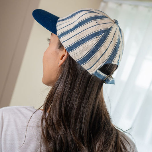 Casquette unisexe Ben en coton fait main à coloration naturelle – vue 2