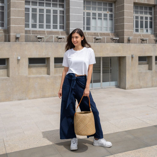 Pantalon indigo femme Tida