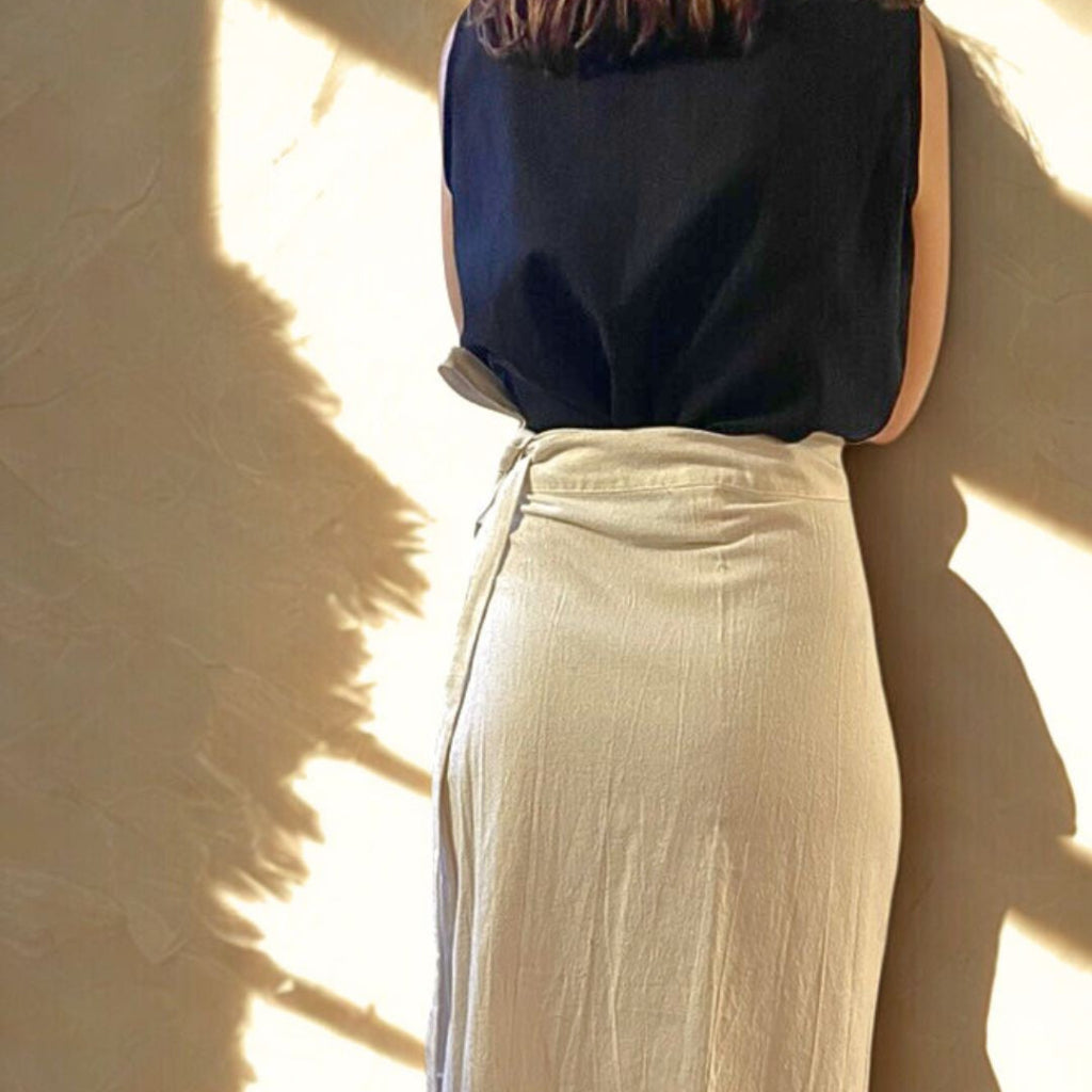 Jupe longue en coton | Taille unique ajustable