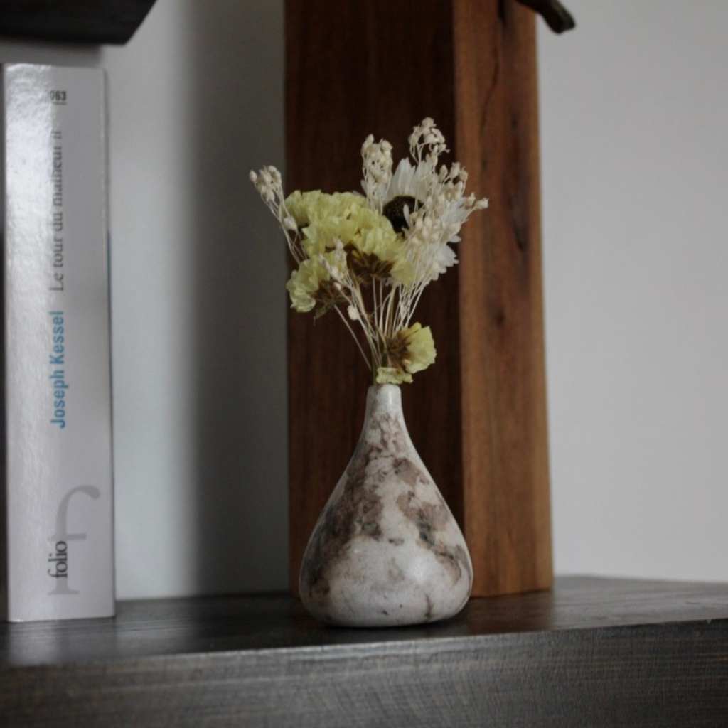 Vase en Papier Recyclé de 7 cm - Création Artisanale Unique