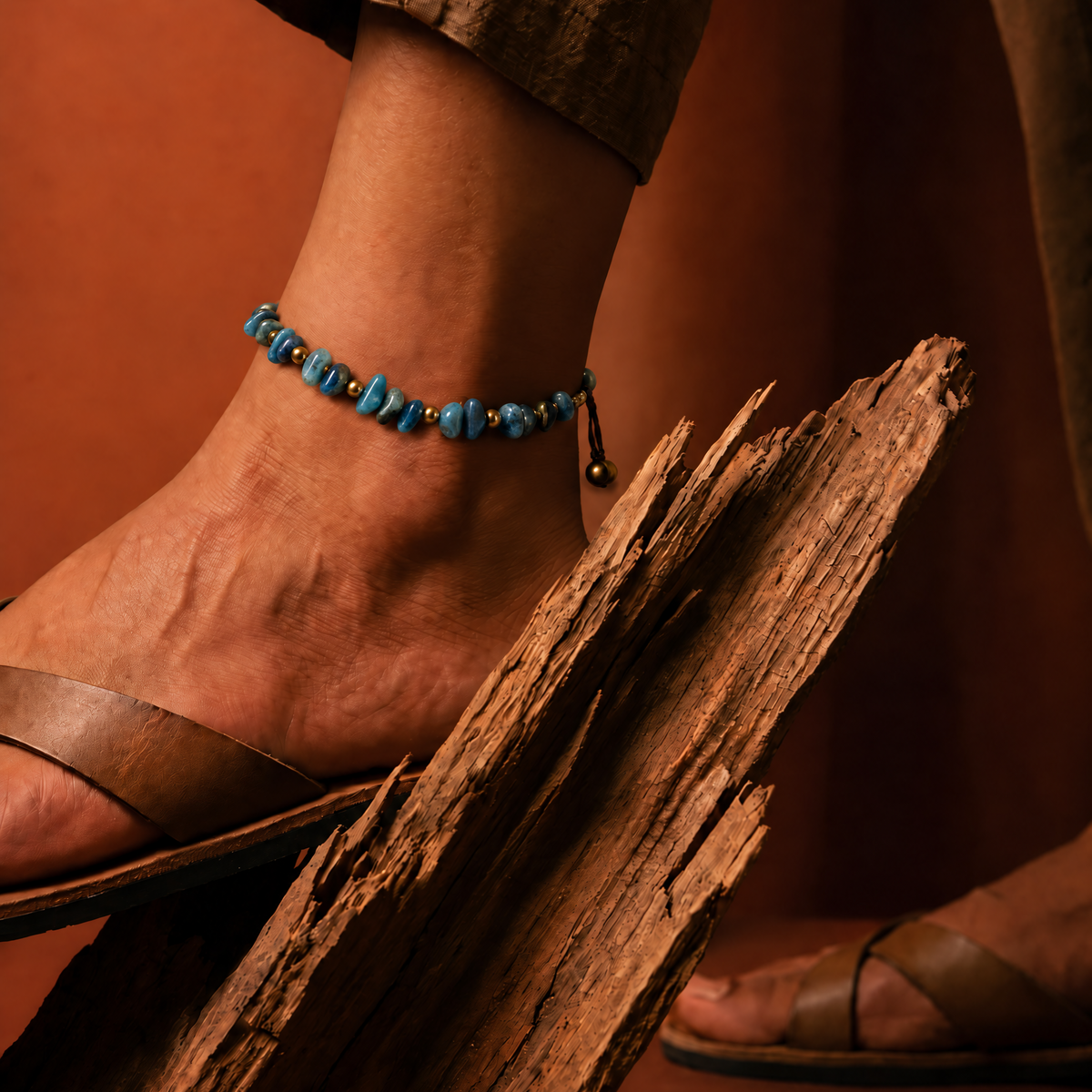 Bracelet cheville Jane pierres naturelles