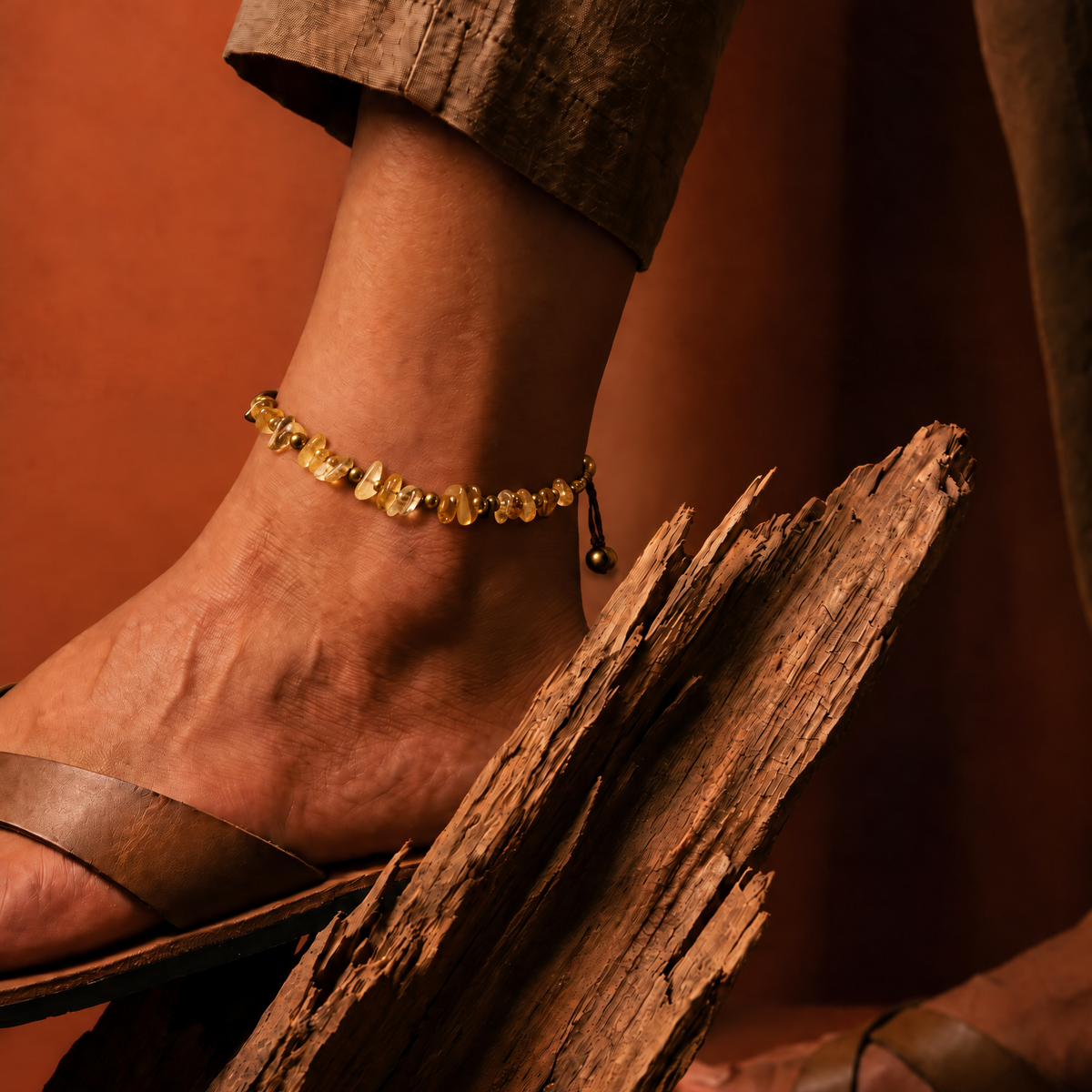 Bracelet cheville Jane pierres naturelles