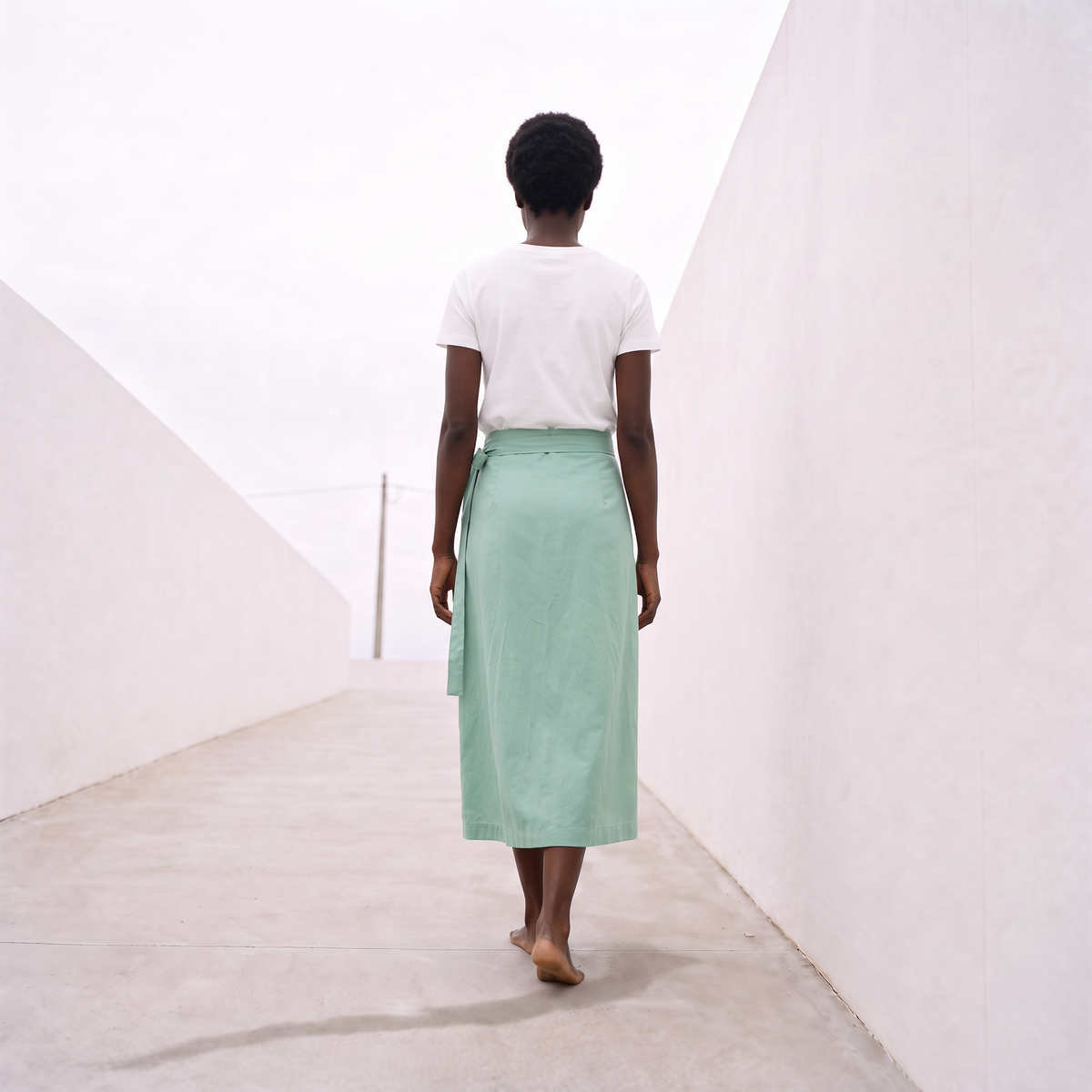 Jupe longue en coton | Taille unique ajustable