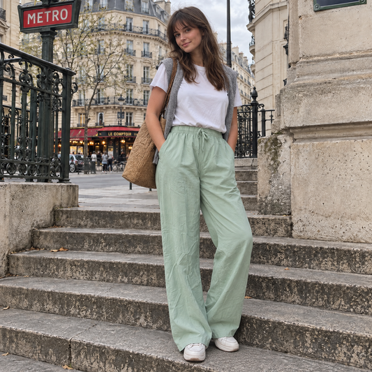 Tara Pantalon Unisexe en Coton Naturel