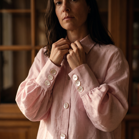Chemise en Lin Rose Femme
