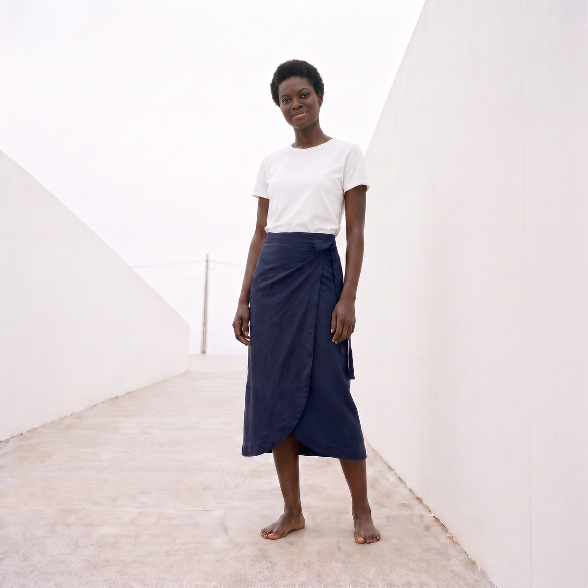 Jupe longue en coton | Taille unique ajustable