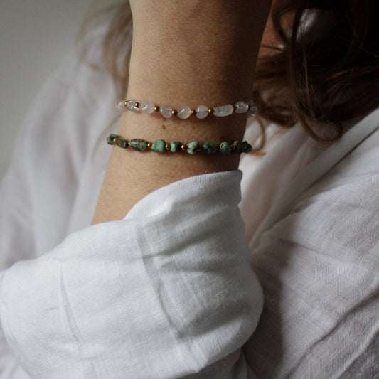 Bracelets en Pierres Naturelles et Laiton – Faits à la Main, Écoresponsables et Waterproof