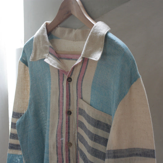 Tim Chemise Unisexe en Coton – Tissé à la Main & Colorations Naturelles