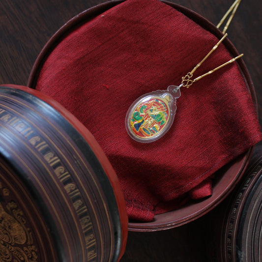 Amulette Développement Personnel – Collier en Chaîne Acier Or