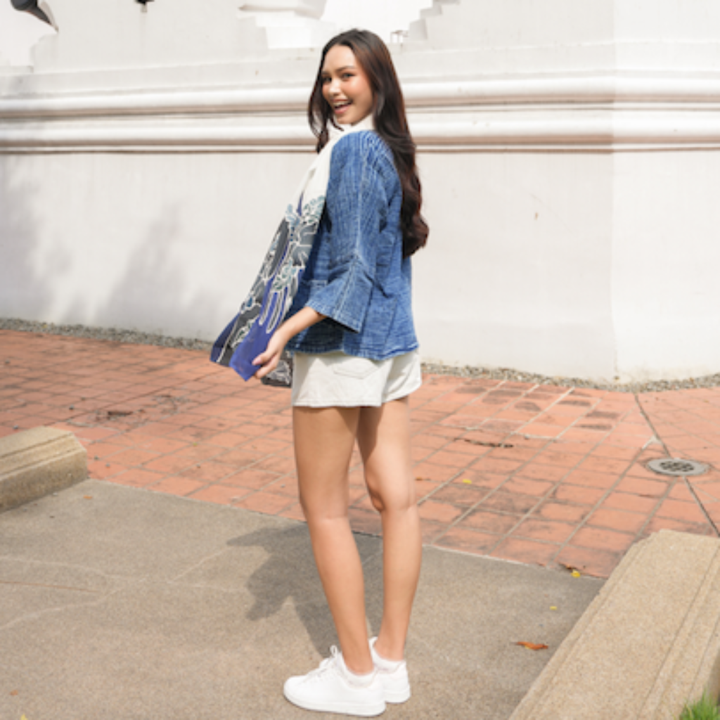 Veste en Gaze de Coton Indigo – Mode Éthique