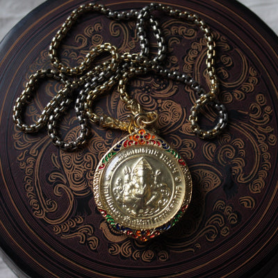 Amulette Ganesh Collier Vintage - Pièce Unique