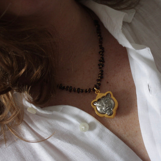 Collier Amulette Tigre - Bijou Fantaisie