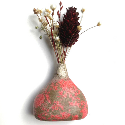 Vase en Papier Recyclé 5 cm Rouge