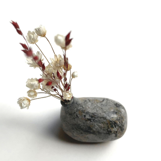 Vase en Papier Recyclé 5 cm Gris Brun
