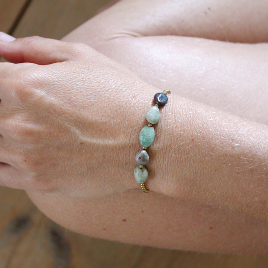 Bracelets en pierres Amazonite
