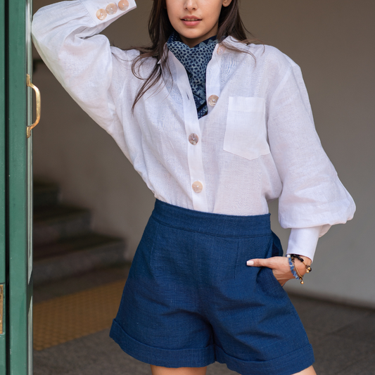 Short Femme Indigo