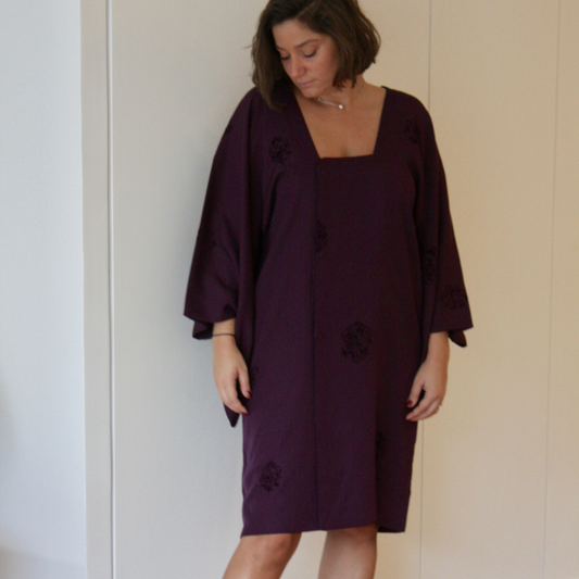 Kimono Vintage Prune