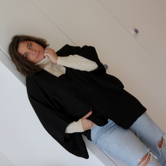 Kimono Vintage Noir Court