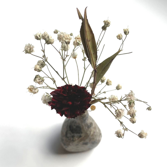 Vase en Papier Recyclé 5 cm Gris Beige