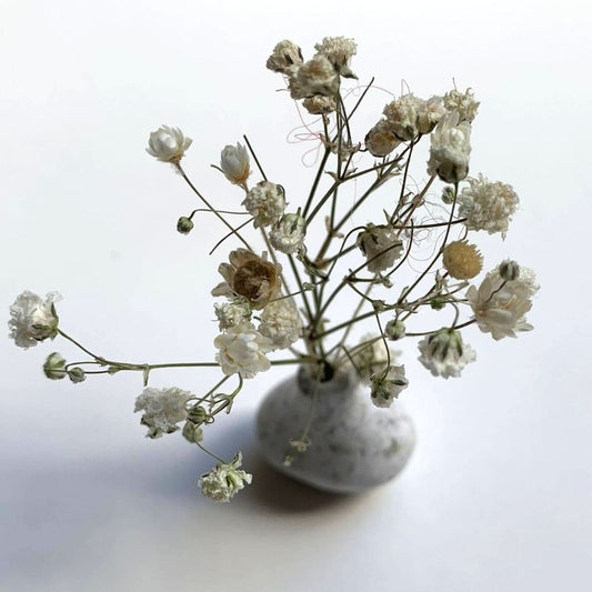 Mini Vase en Papier Recyclé 2,5 cm Blanc