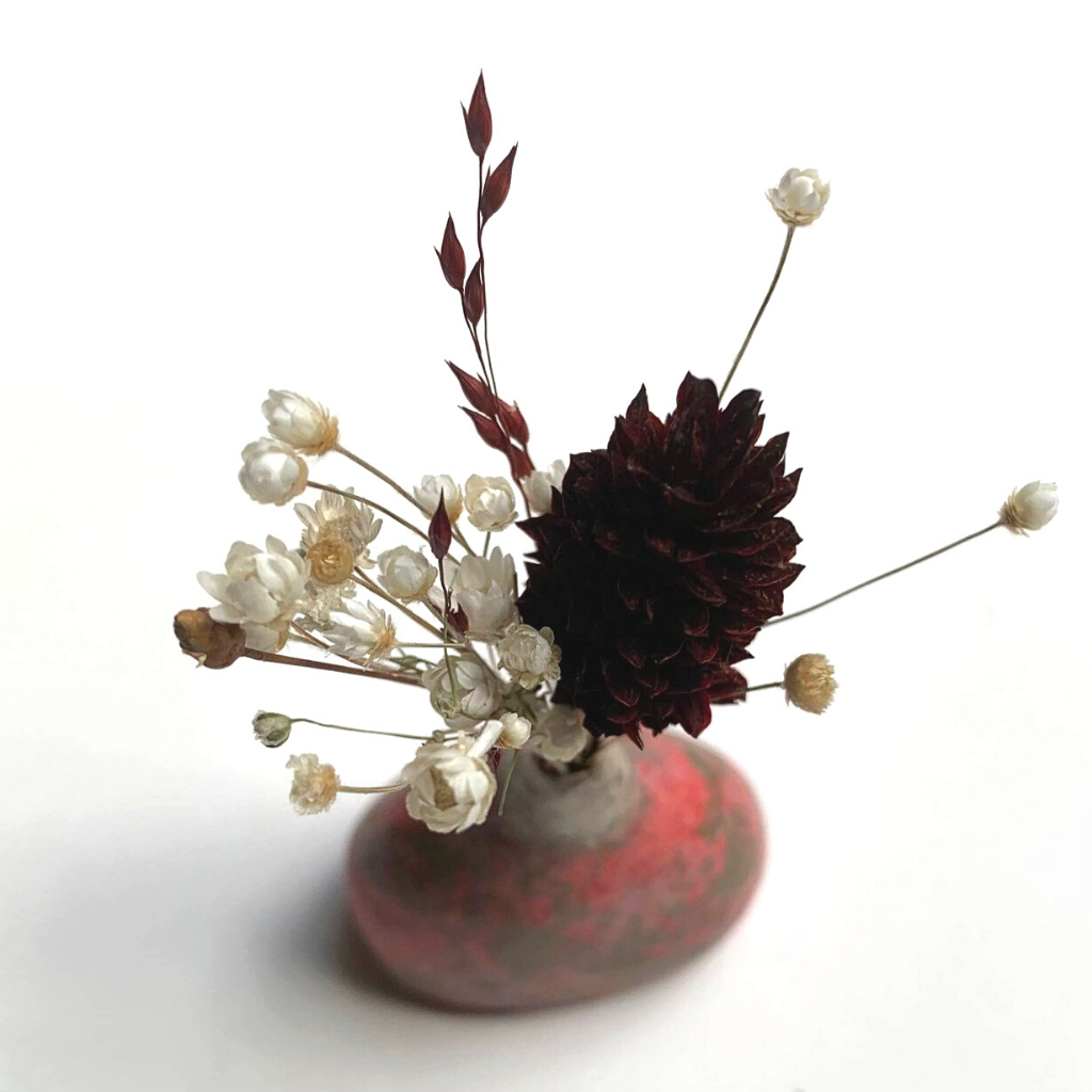 Vase en Papier Recyclé 5 cm Rouge