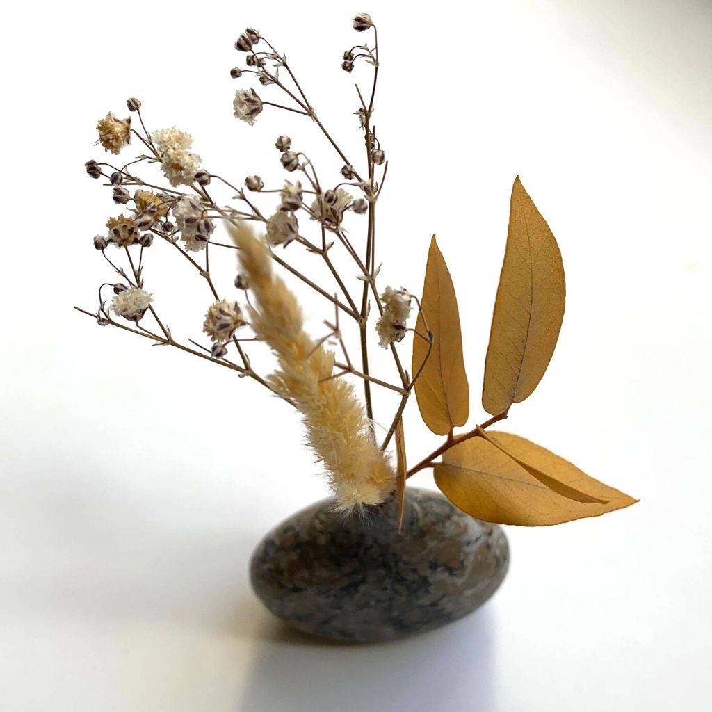 Vase en Papier Recyclé 7 cm Beige Gris Noir