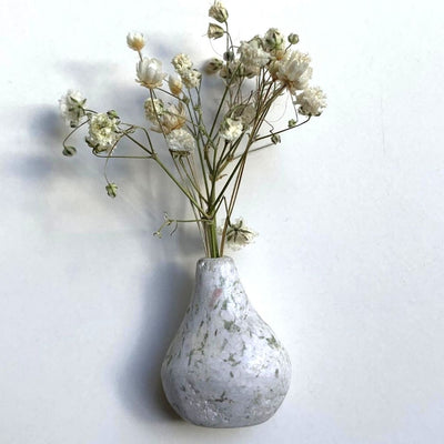 Mini Vase en Papier Recyclé 2,5 cm Blanc
