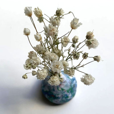 Mini Vase en Papier Recyclé 2,5 cm Bleu