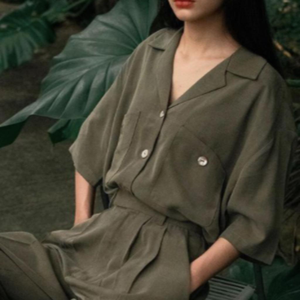 Chemise Femme Vert Olive