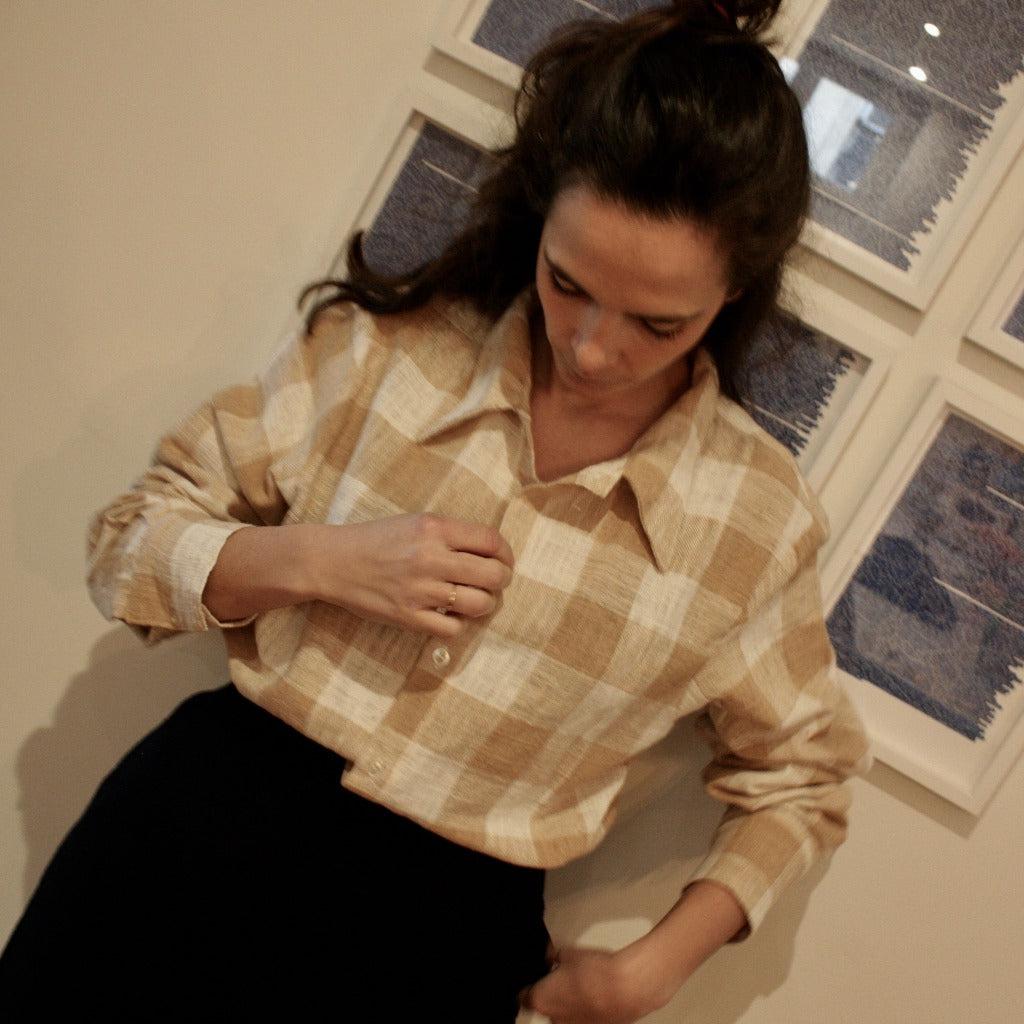 Chemise Oversize Femme à Carreaux