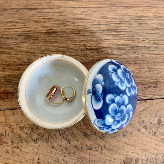 Mini jarre ronde fleurs 8x5 cm