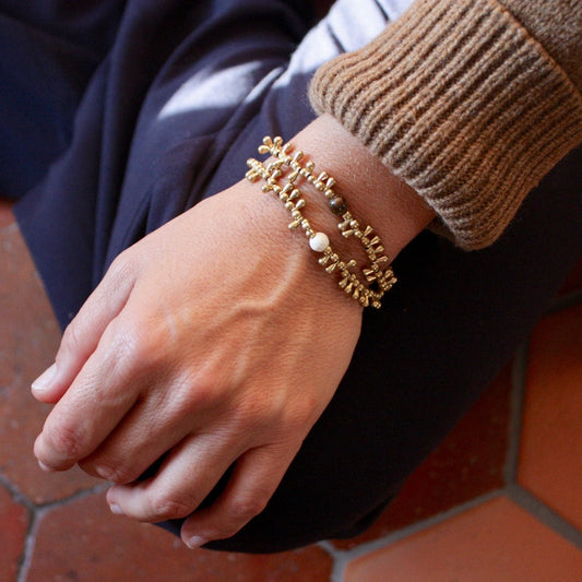Bracelet doré pierres Clarky