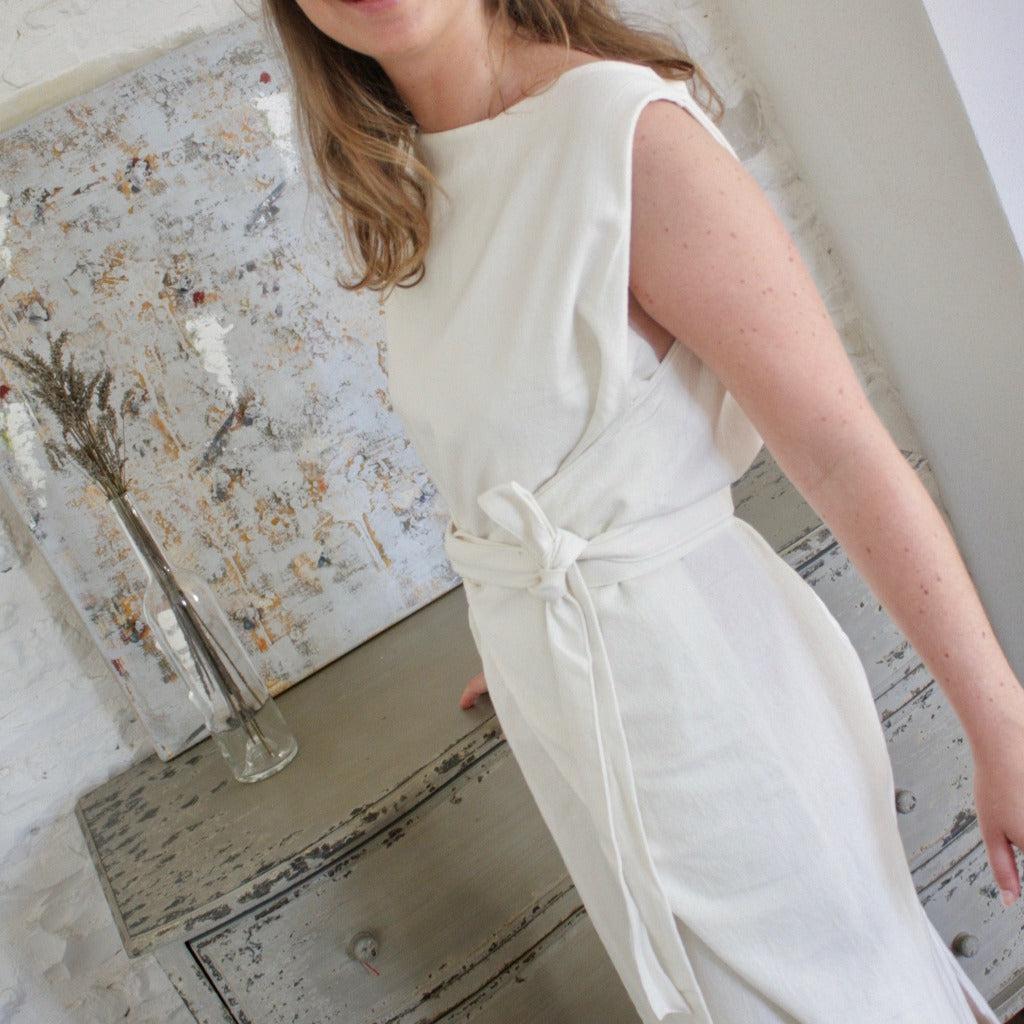 Robe Longue sans Manche Blanche