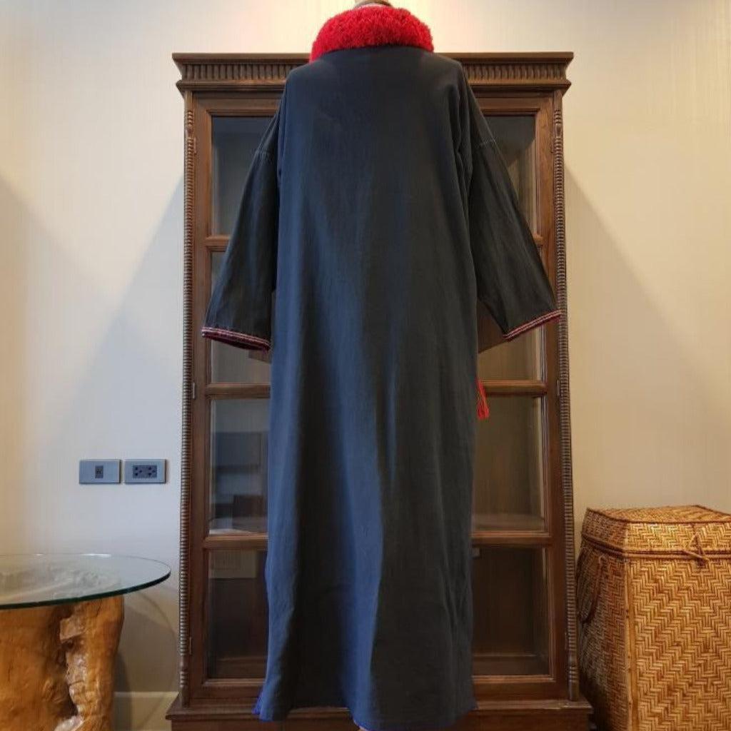 Manteau Coton avec Col en Laine-Dame Pach Bangkok