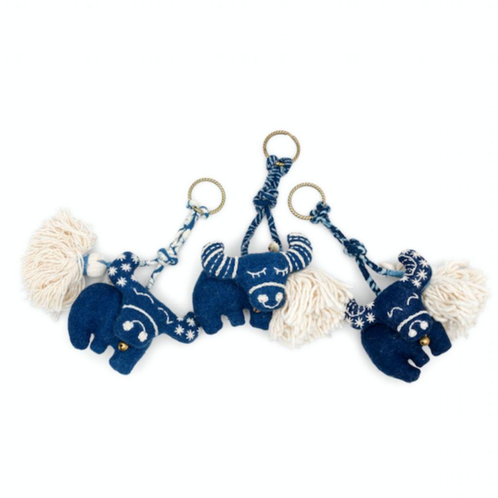 Porte Clé Coton Buffle Thaïlandais