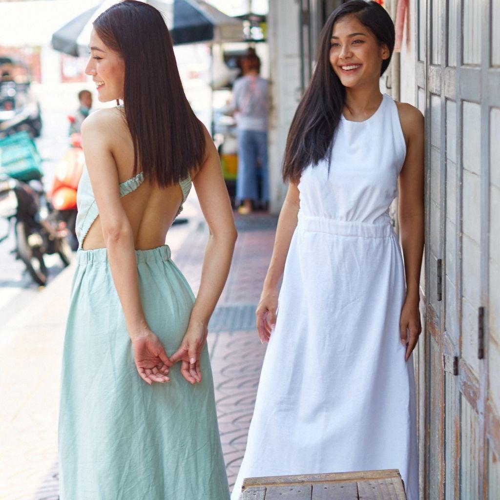Robe Coton Menthe-Dame Pach Bangkok