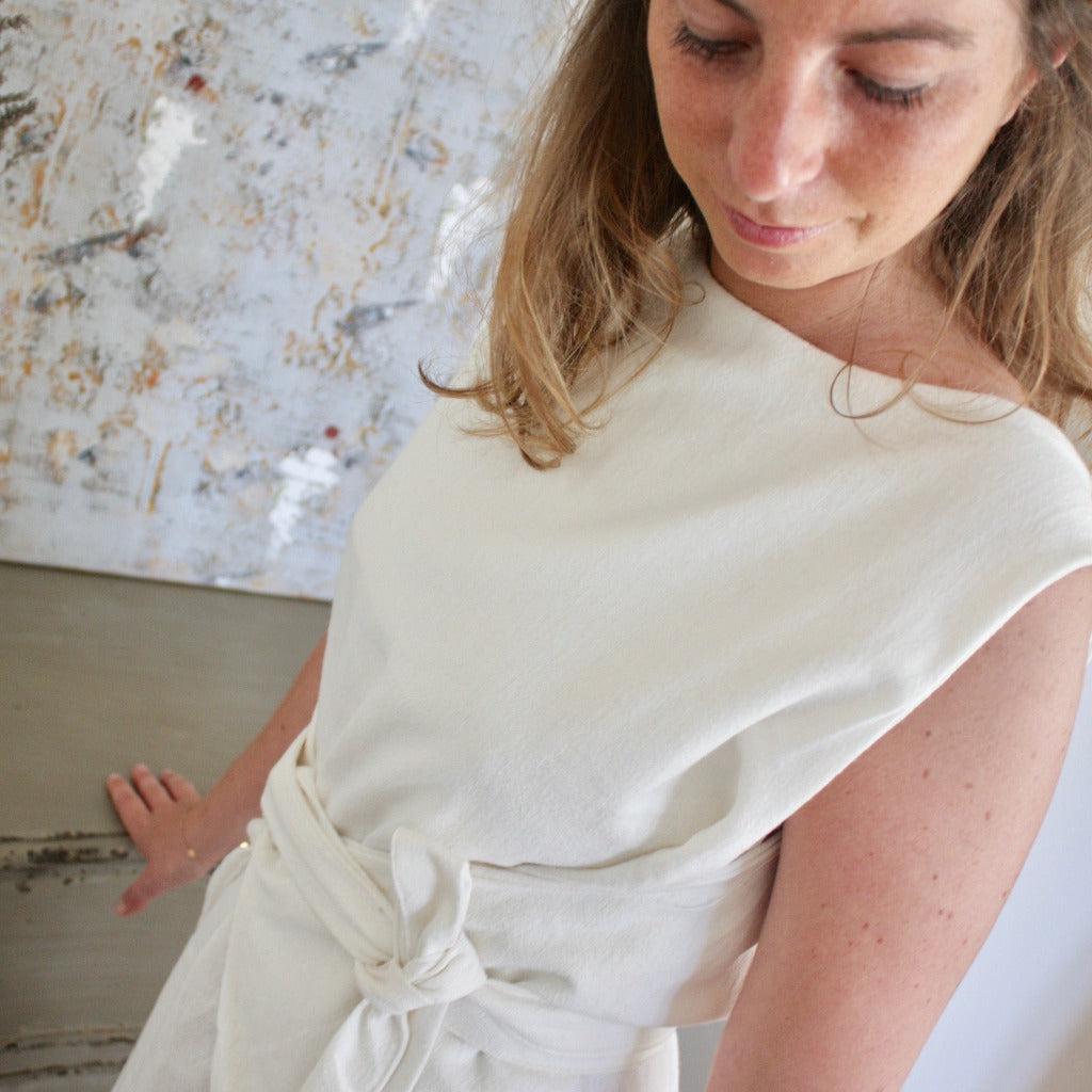 Robe Longue sans Manche Blanche