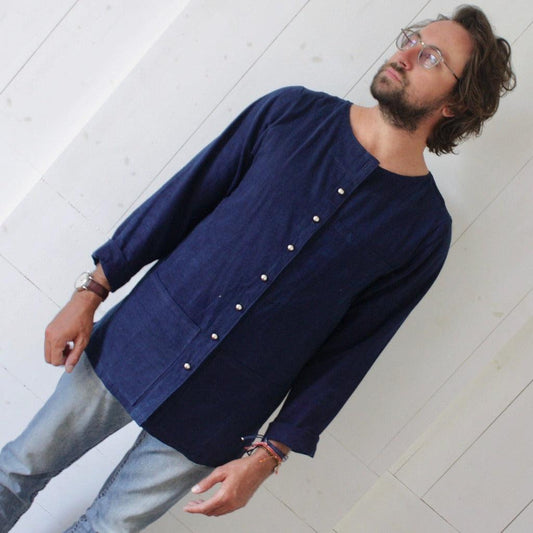 Veste Homme Indigo Coton